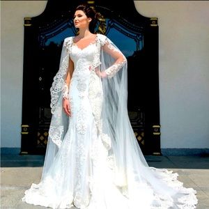 New Wedding Veil Cape | Bridal Cape | Wedding veil